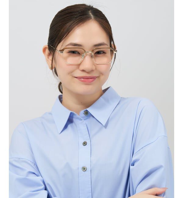  「ウェリントン型 メガネ | メタル 高級感  度あり 度なし メンズFASHION レンズ交換券付」|メガネ|ブラウン系その他1