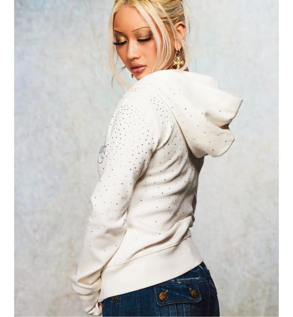 JOINT WORKS「SupBaby by SUPPLIER Sparkle Rhinestone Zip Hoodie」|パーカー|