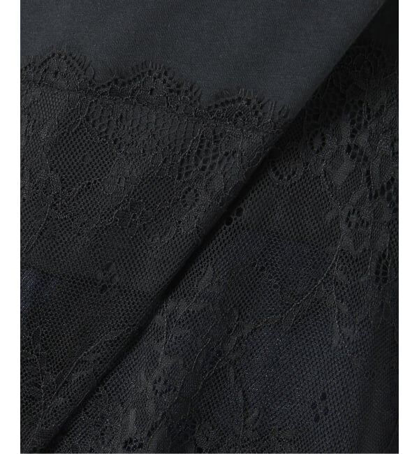 SLOBE IENA「《シリーズあり/予約》レースコンビハーフスリーブカットソー」|Tシャツ・カットソー|
