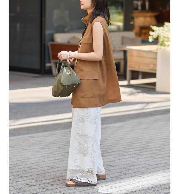 JOURNAL STANDARD「カットワークレース パンツ」|スラックス|