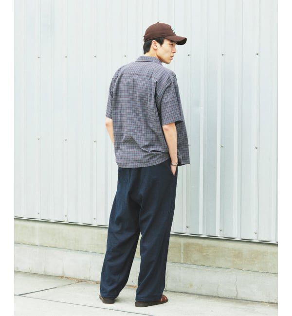 JOURNAL STANDARD「リネン ポリ ストライプ オーバー パンツ」|スラックス|