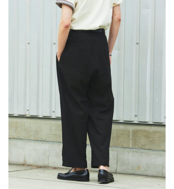 JOURNAL STANDARD「リネン ポリ ストライプ オーバー パンツ」|スラックス|