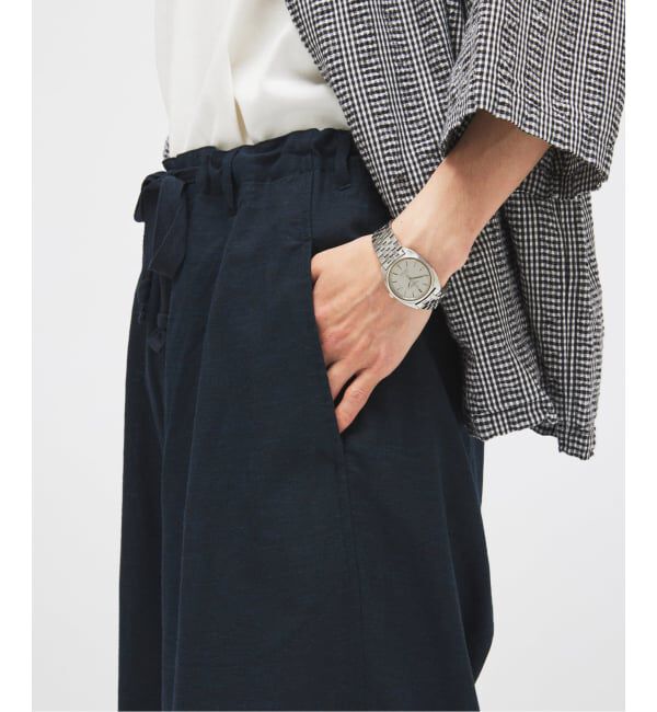 JOURNAL STANDARD「リネン ポリ ストライプ オーバー パンツ」|スラックス|