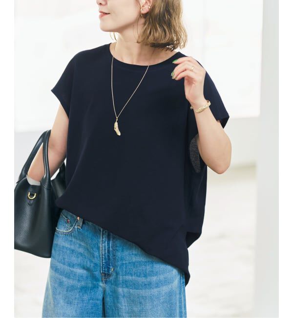 Spick and Span「アムンゼンクロスバックタックフレンチブラウス」|シャツ・ブラウス|ネイビー