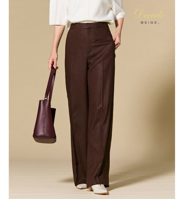 BEIGE,「CAROLE / リネンライクフルレングスワイドパンツ」|その他|Bordeaux