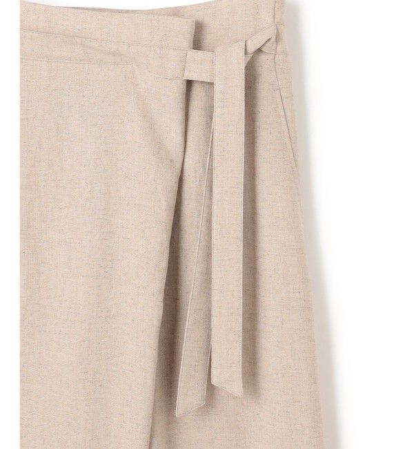 BEIGE,「【L-size】CAROLE / リネンライクラップワイドパンツ」|その他|