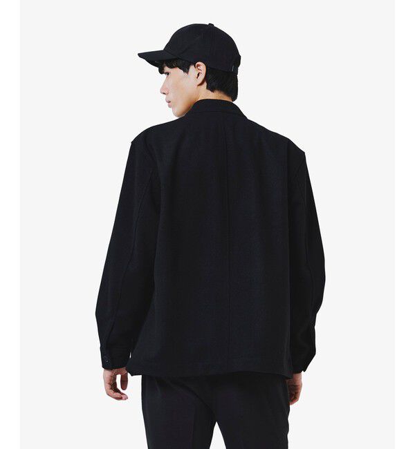 LACOSTE「ウールブレンドメルトン スタンドカラーシャツブルゾン」|シャツ・ブラウス|