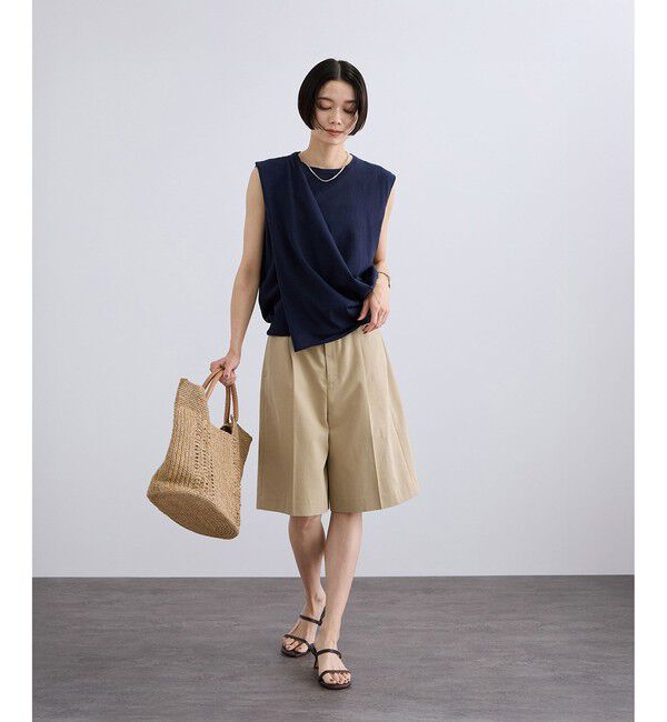 SALON adam et rope'「【WEB限定】エフォートレスハーフパンツ」|チノ|