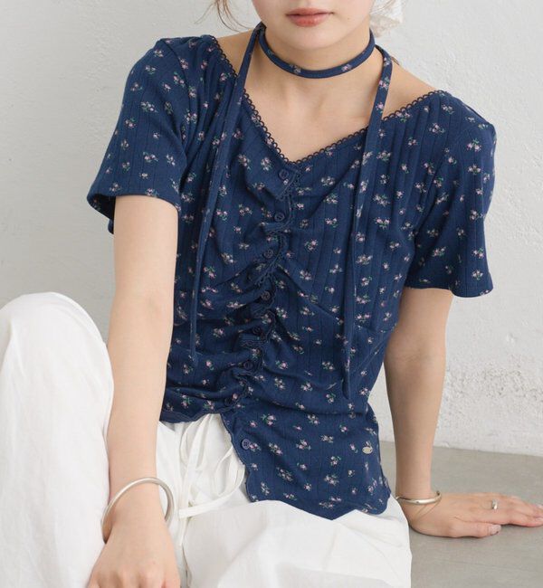  「針抜きフレンチT」|Tシャツ・カットソー|ネイビー
