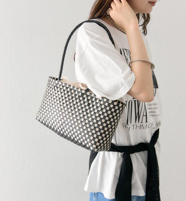  「【NHE】ロングハンドカゴバッグ」|かごバッグ|