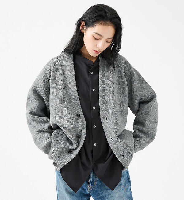 ABAHOUSE「【FORTUNA/フォルトゥナ】ECOTEC-Knit /オーバーサイズ カーデ」|カーディガン|