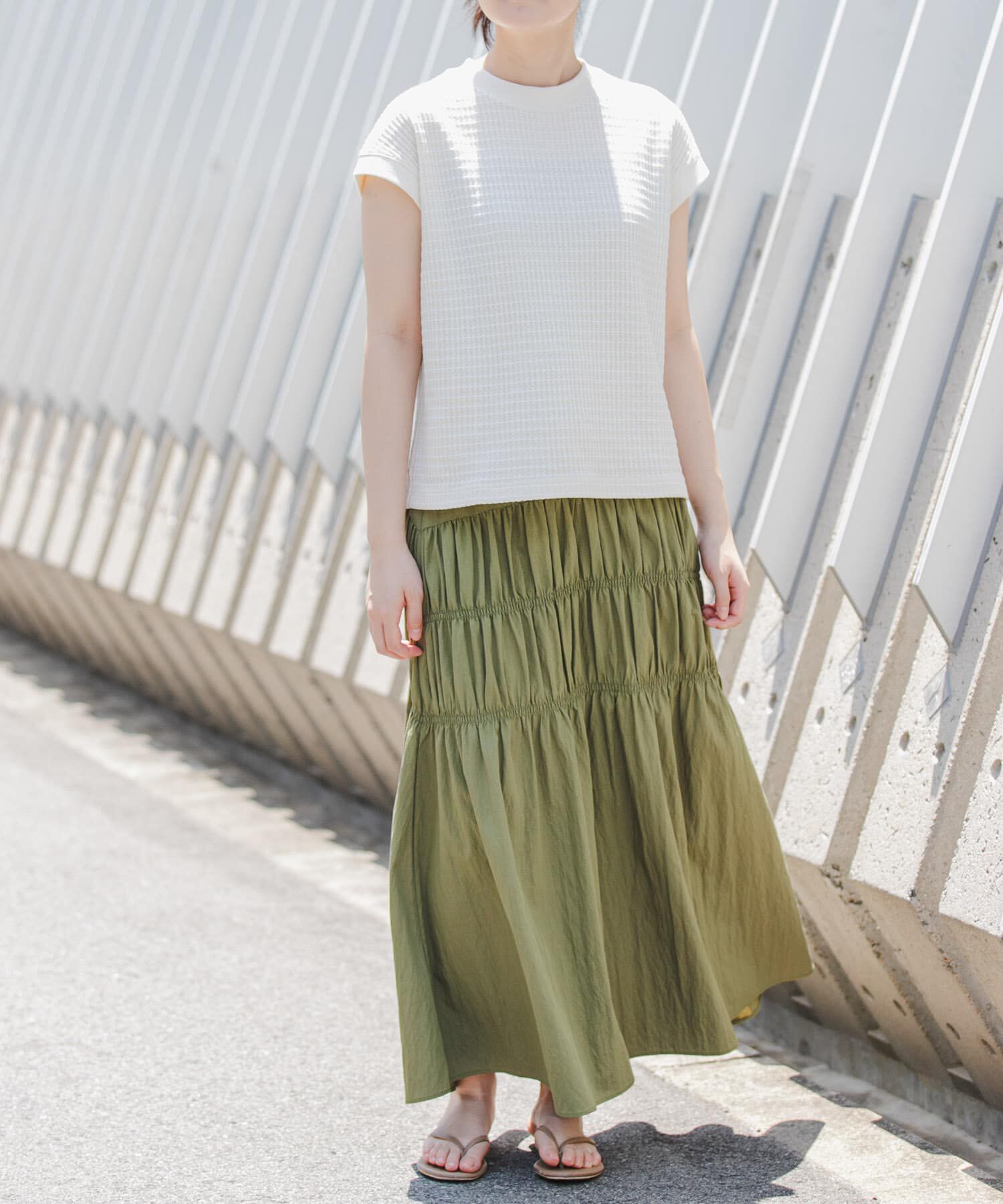 URBAN RESEARCH DOORS「FORK&SPOON　シャーリングスカート」|スカート|
