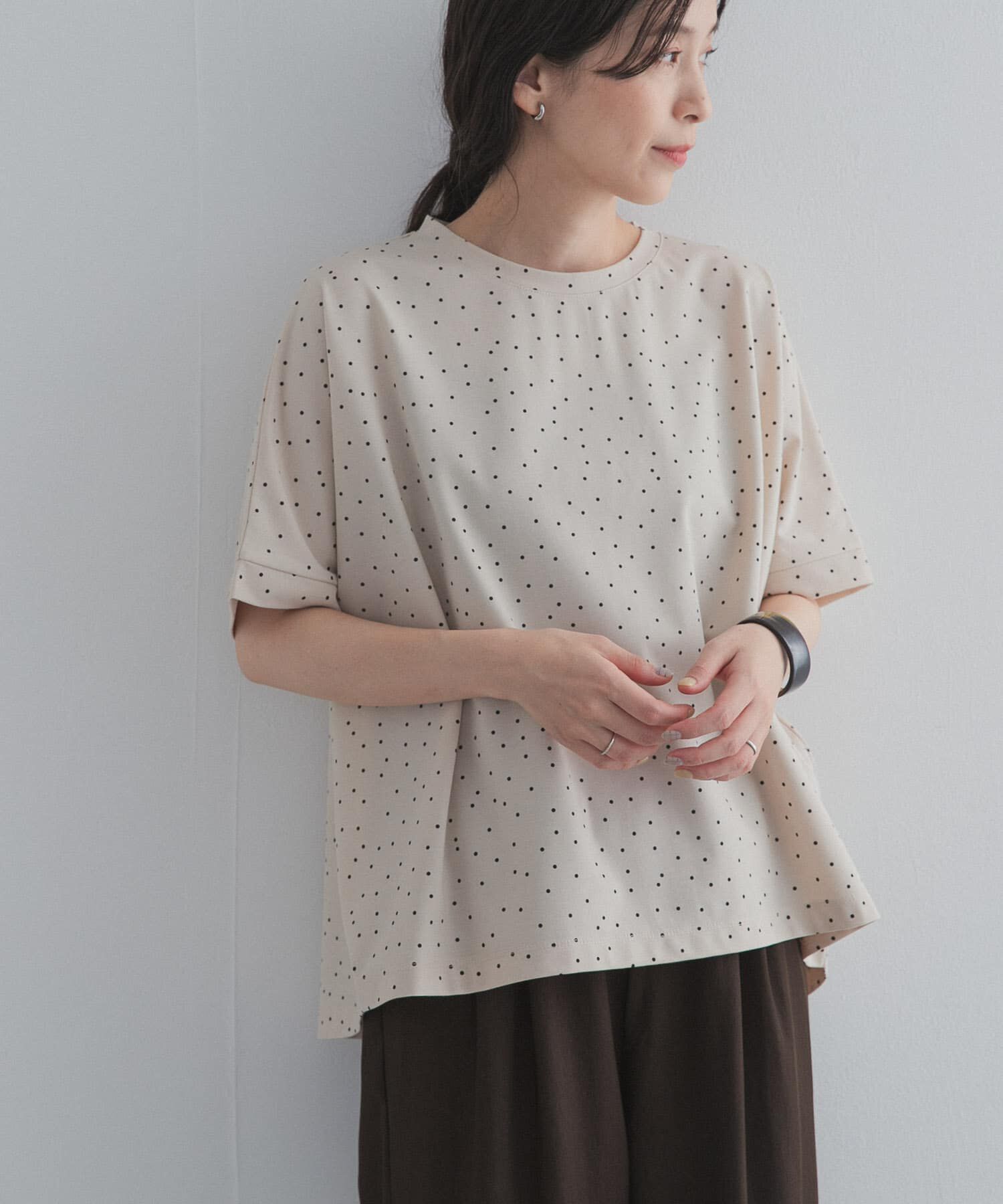 URBAN RESEARCH DOORS「ドットシルケットプルオーバー」|Tシャツ・カットソー|