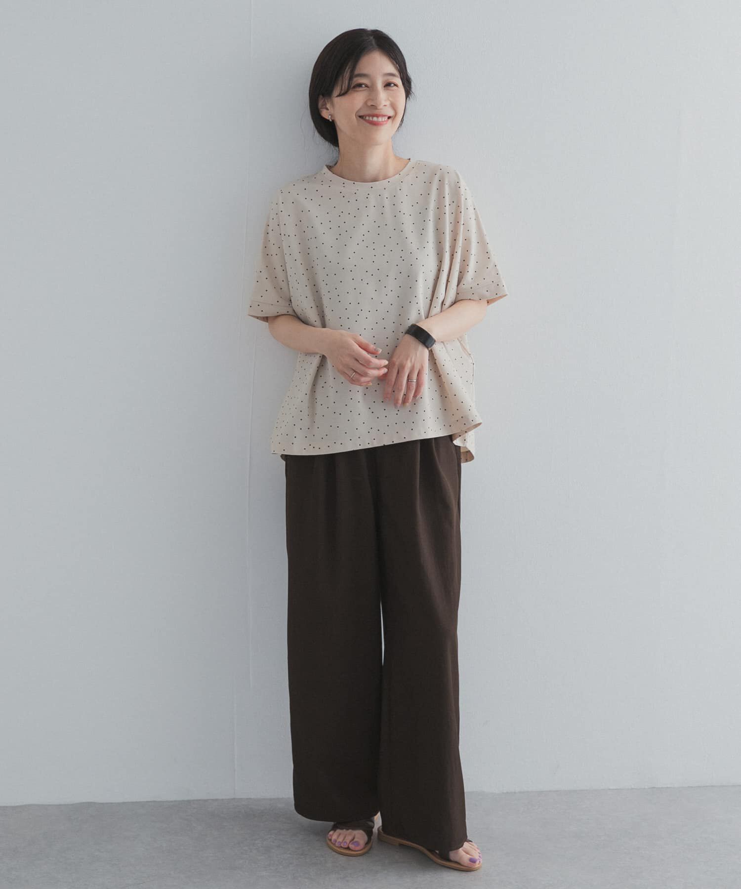URBAN RESEARCH DOORS「ドットシルケットプルオーバー」|Tシャツ・カットソー|