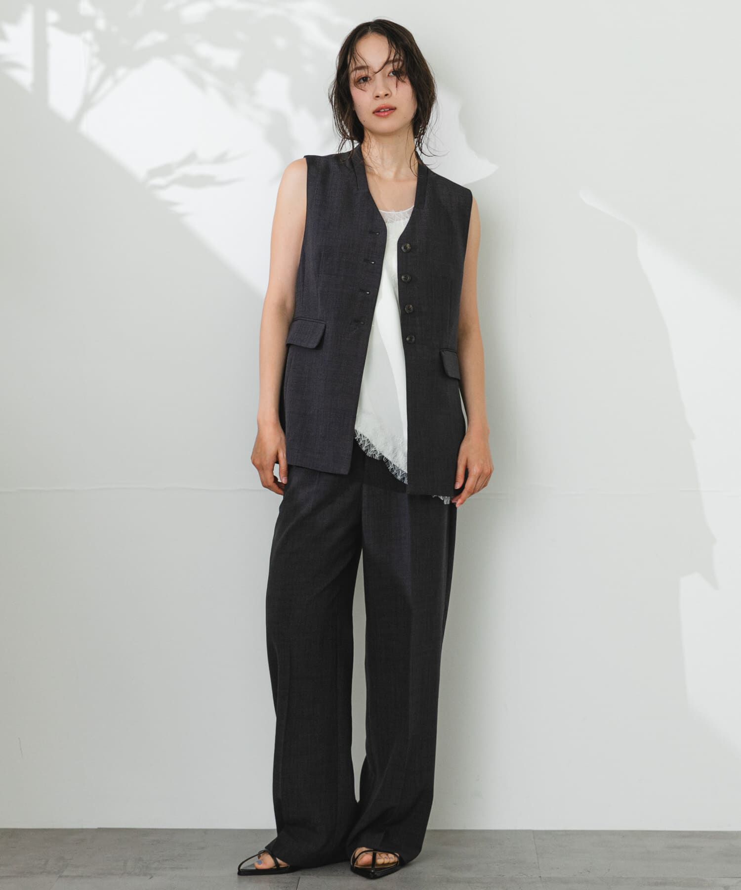 SENSE OF PLACE by URBAN RESEARCH「『UR TECH DRYLUXE』リネンライクジレ」|ベスト・ジレ|