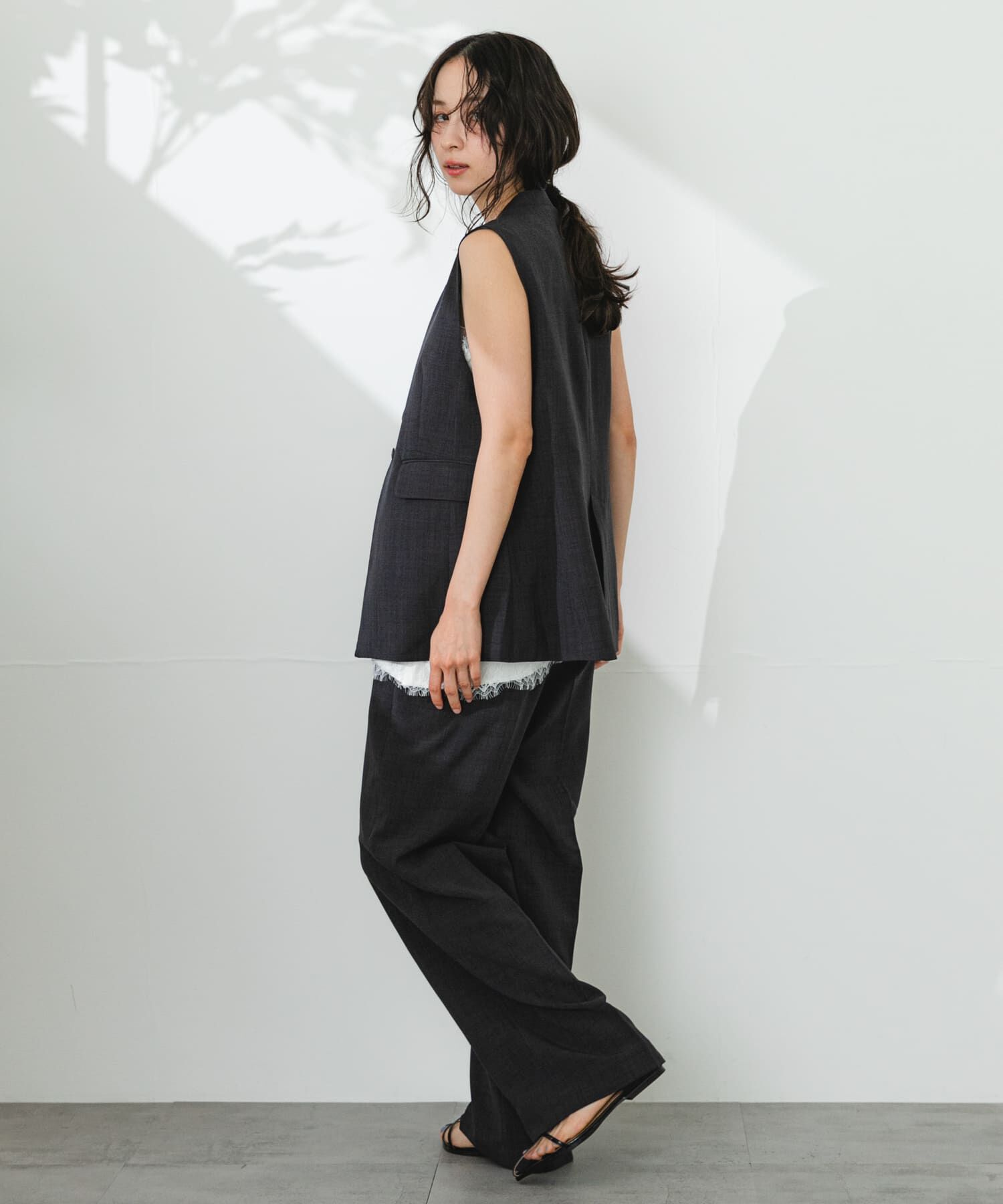 SENSE OF PLACE by URBAN RESEARCH「『UR TECH DRYLUXE』リネンライクジレ」|ベスト・ジレ|