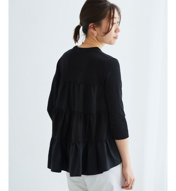 le.coeur blanc「TORRAZZO DONNAティアードドッキングニット」|ニット・セーター|