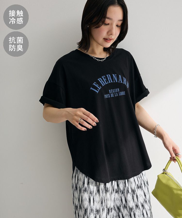 Green Parks「裾ラウンド機能ロゴTシャツ」|Tシャツ・カットソー|Black