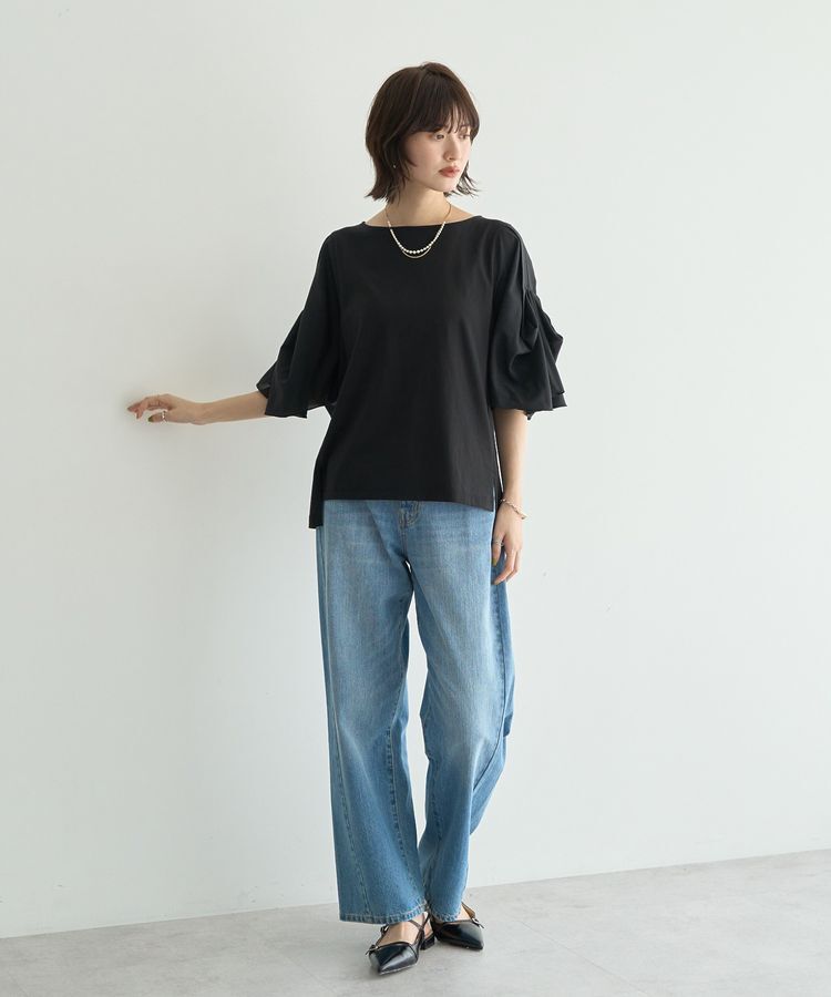 YECCA VECCA「シアースリーブカットソー」|Tシャツ・カットソー|