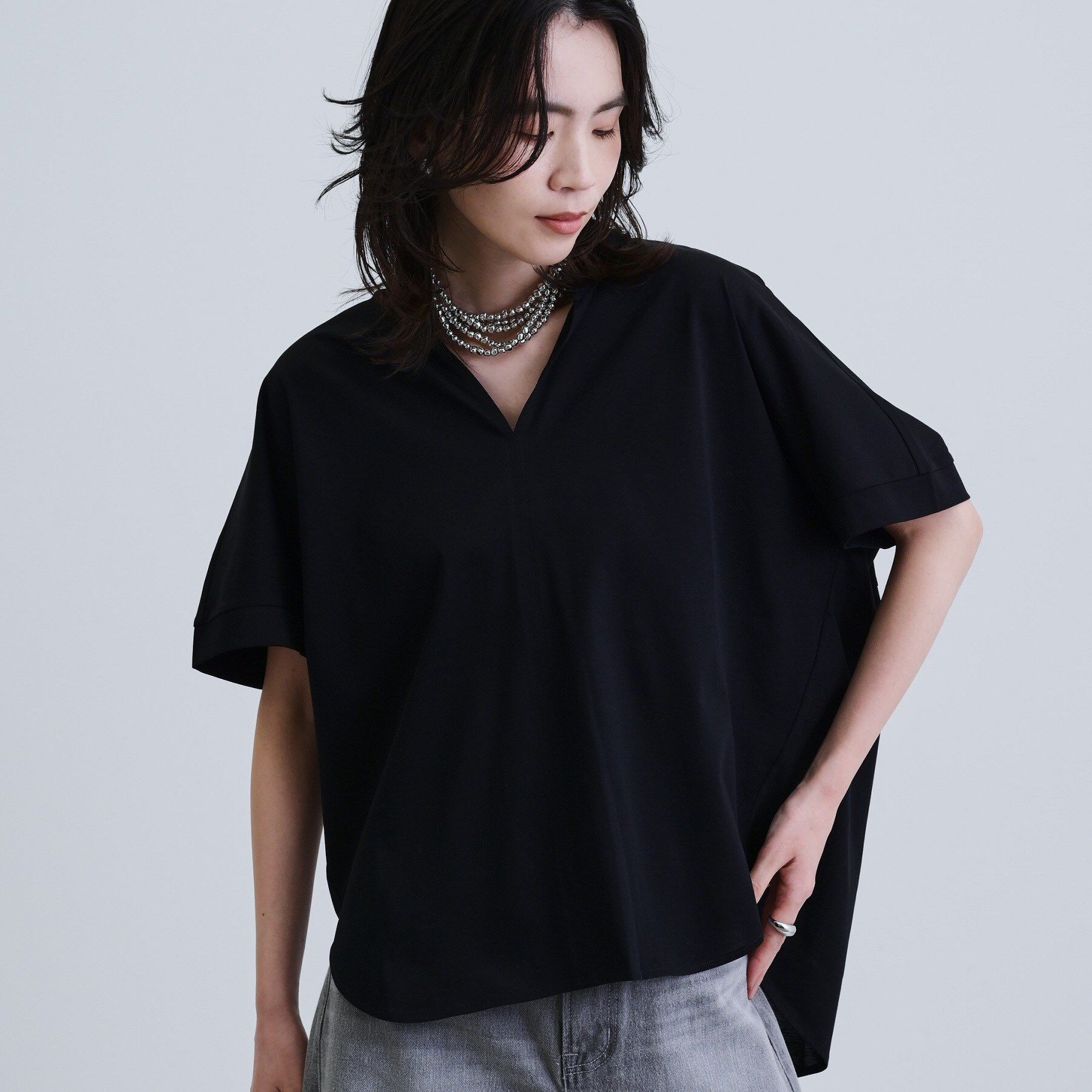 GALLEST「ギャザーポンチョカットソー」|Tシャツ・カットソー|