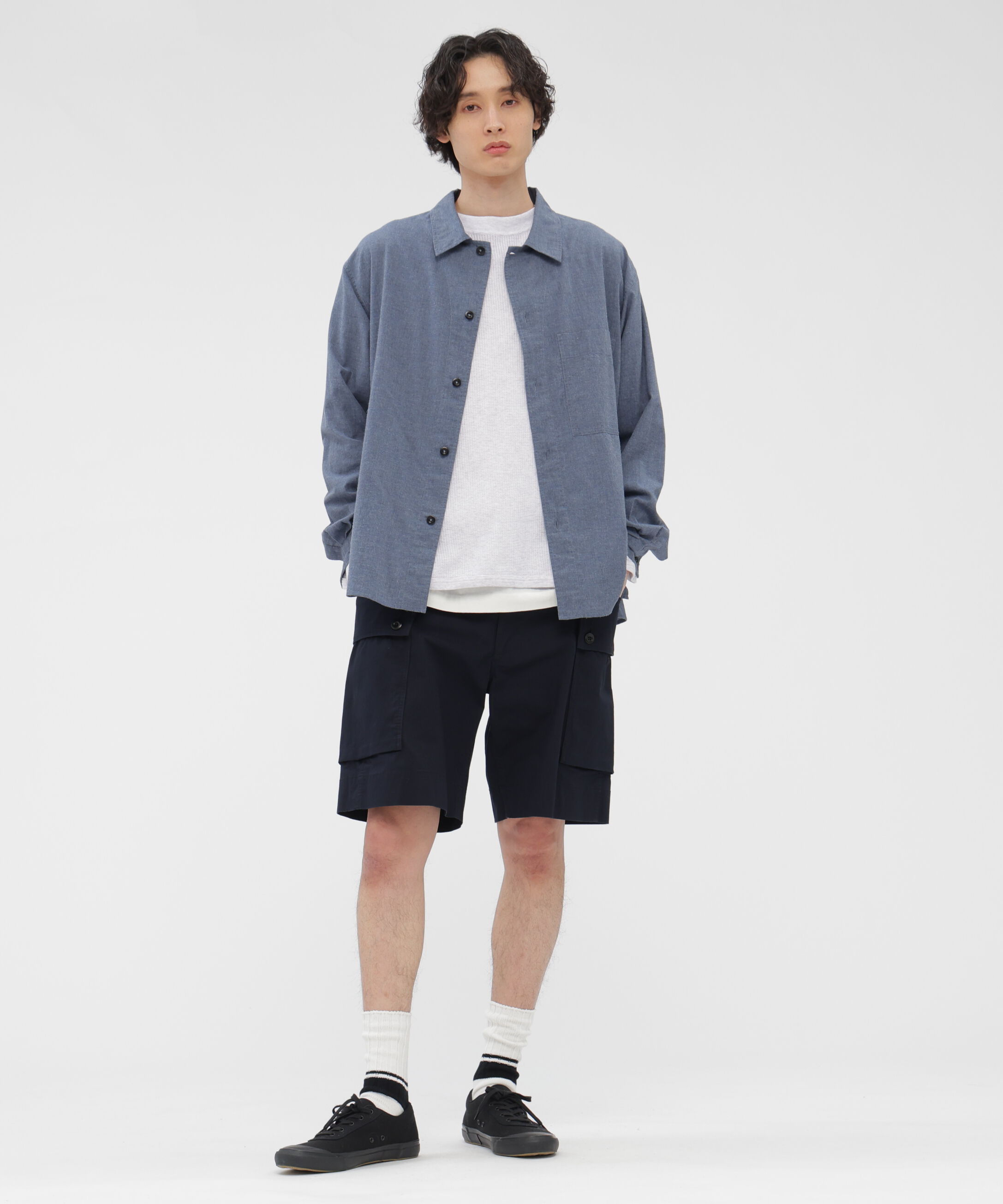 MHL.「WASHED COTTON NYLON RIPSTOP TROUSERS」|その他|DARK NAVY1