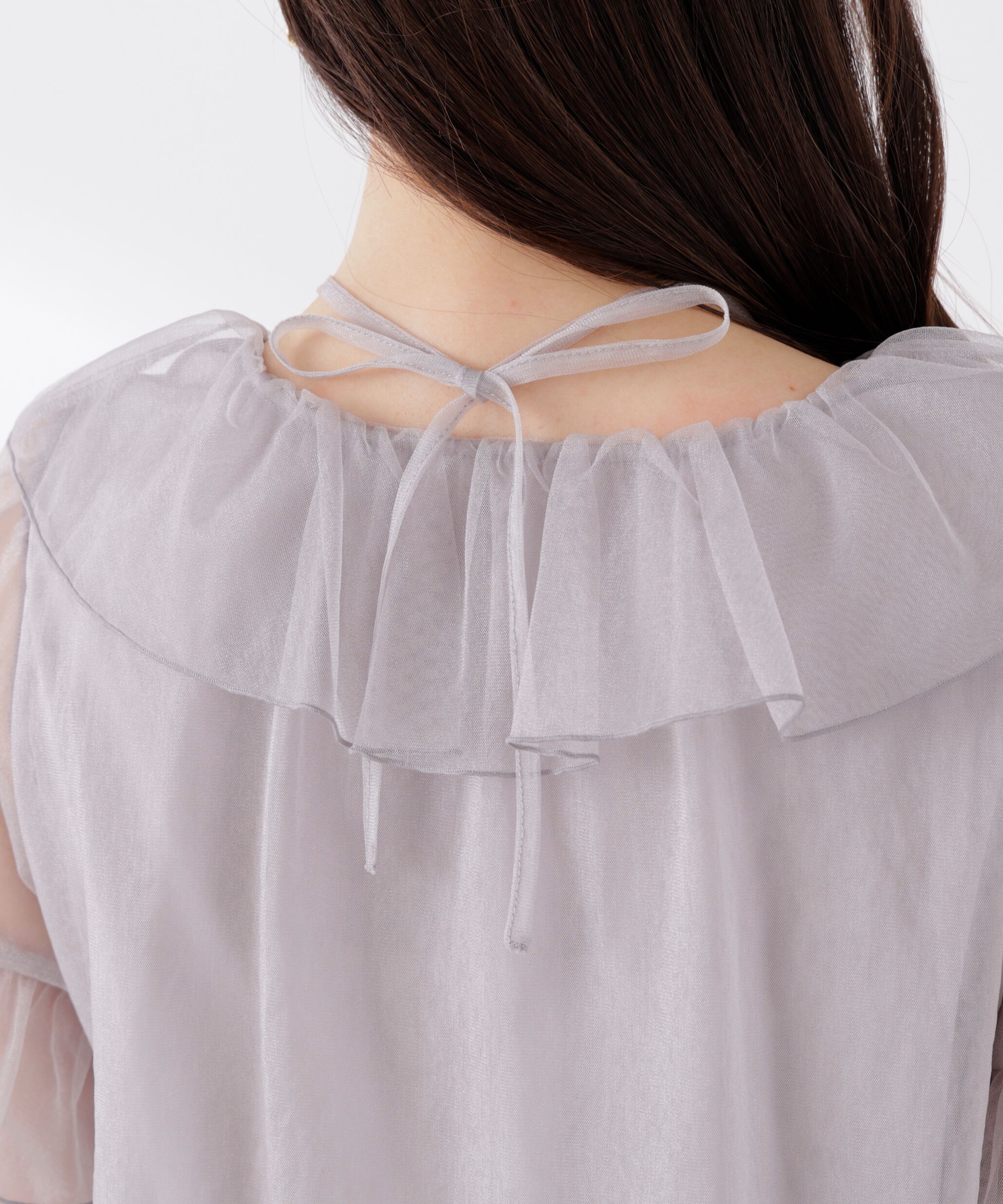 PROPORTION BODY DRESSING「チュールラッフルブラウス　26SS」|シャツ・ブラウス|