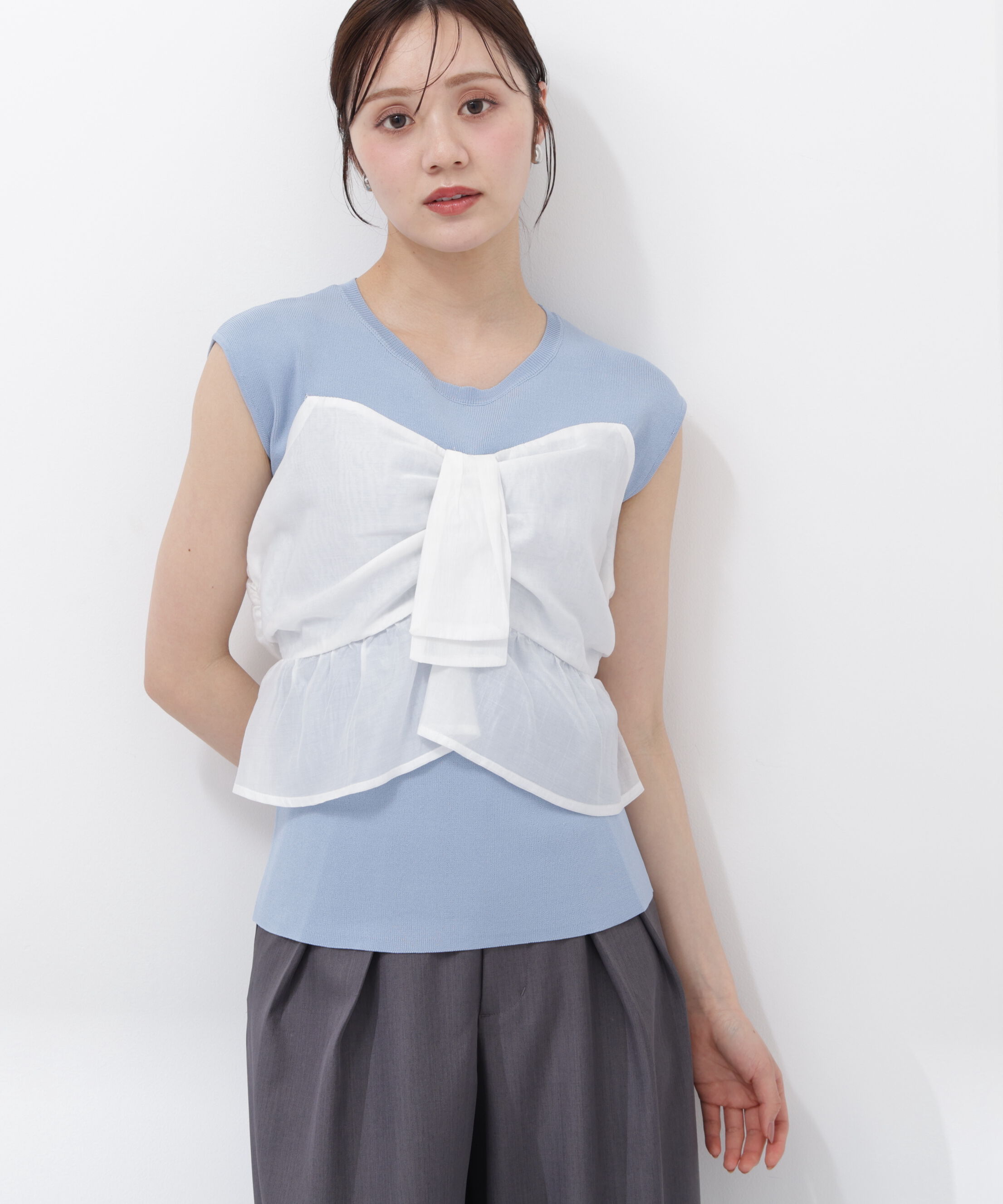 PROPORTION BODY DRESSING「ビスチェ付きニットトップス26SS」|ニット・セーター|