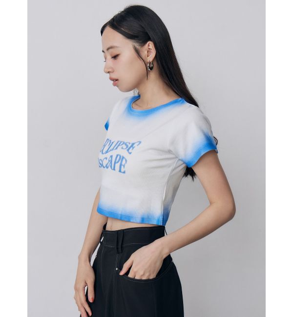 MURUA「シャドウクロップドTシャツ」|Tシャツ・カットソー|