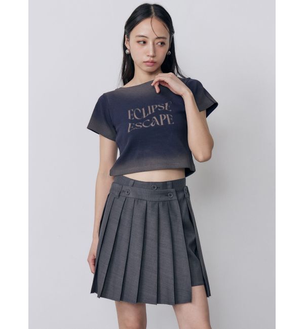 MURUA「シャドウクロップドTシャツ」|Tシャツ・カットソー|