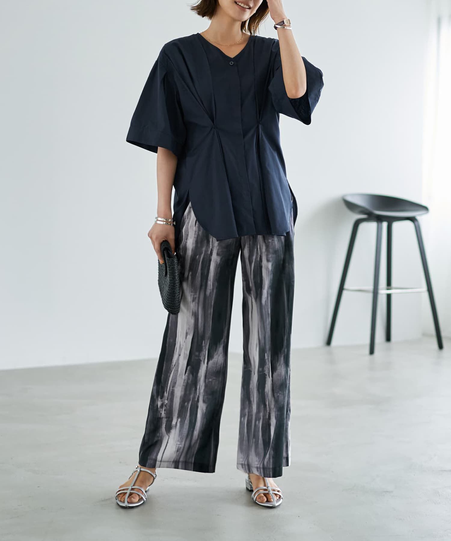 STYLE DELI「【LUXE】形が変わるシャツ生地プルオーバー」|シャツ・ブラウス|