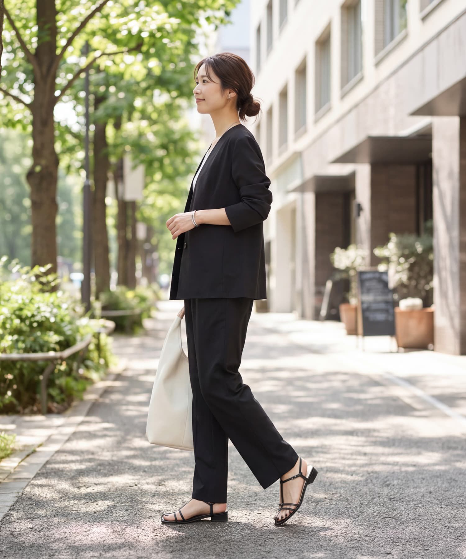 STYLE DELI「【セット対応】しっとりマットナイロンパンツ」|スラックス|