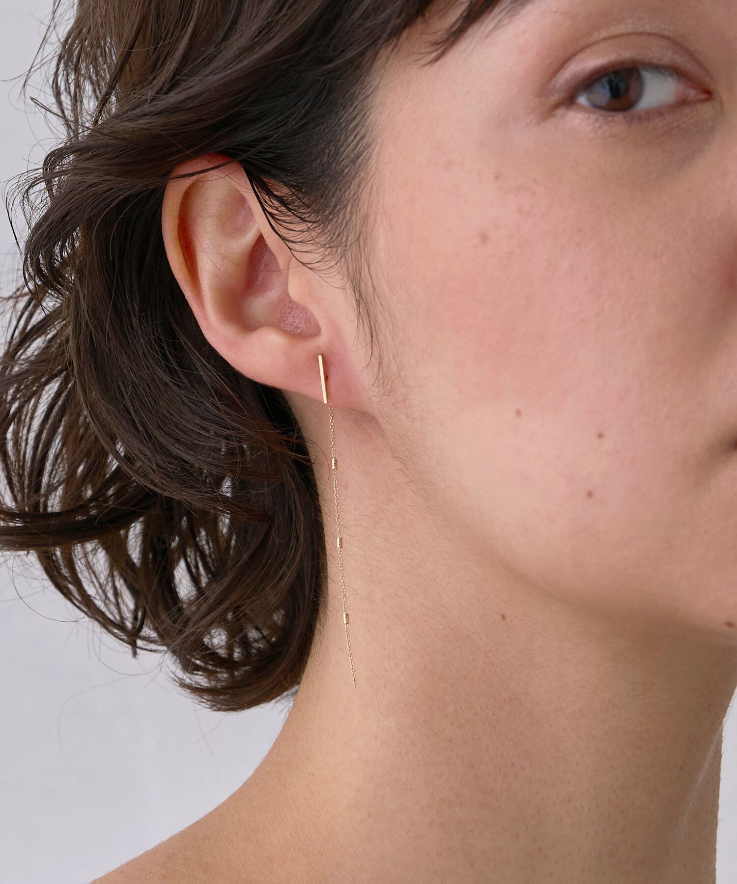 JUPITER「【K10】バーピアス＆チェーンピアスキャッチセット/2way」|ピアス|