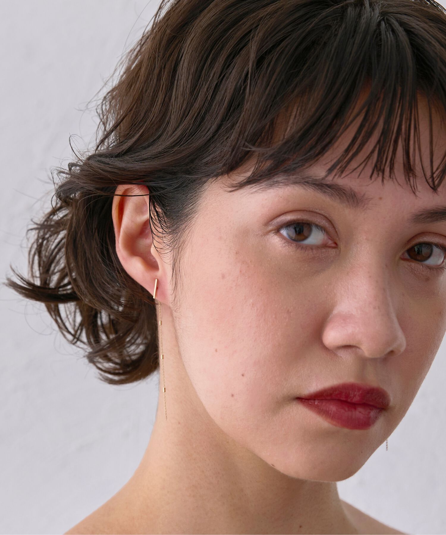 JUPITER「【K10】バーピアス＆チェーンピアスキャッチセット/2way」|ピアス|