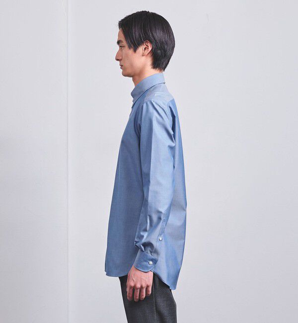 UNITED ARROWS「イージーケア AG シャンブレー タブカラー ドレスシャツ -抗菌防臭-」|シャツ・ブラウス|