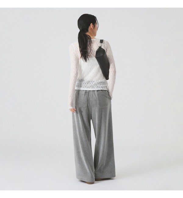 Ray BEAMS 「ベロア ワイド スウェット パンツ」|その他|