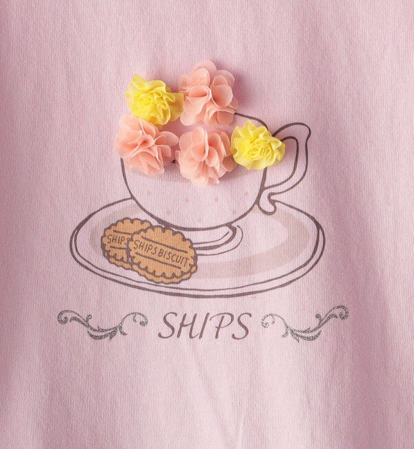 SHIPS KIDS「SHIPS KIDS:80～90cm / アフタヌーンティー モチーフ 長袖 TEE」|Tシャツ・カットソー|