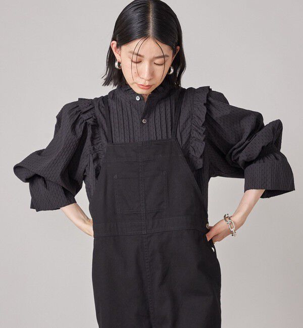SHIPS for women「SHIPS NINE CASE:〈手洗い可能〉タック フリル ブラウス」|シャツ・ブラウス|
