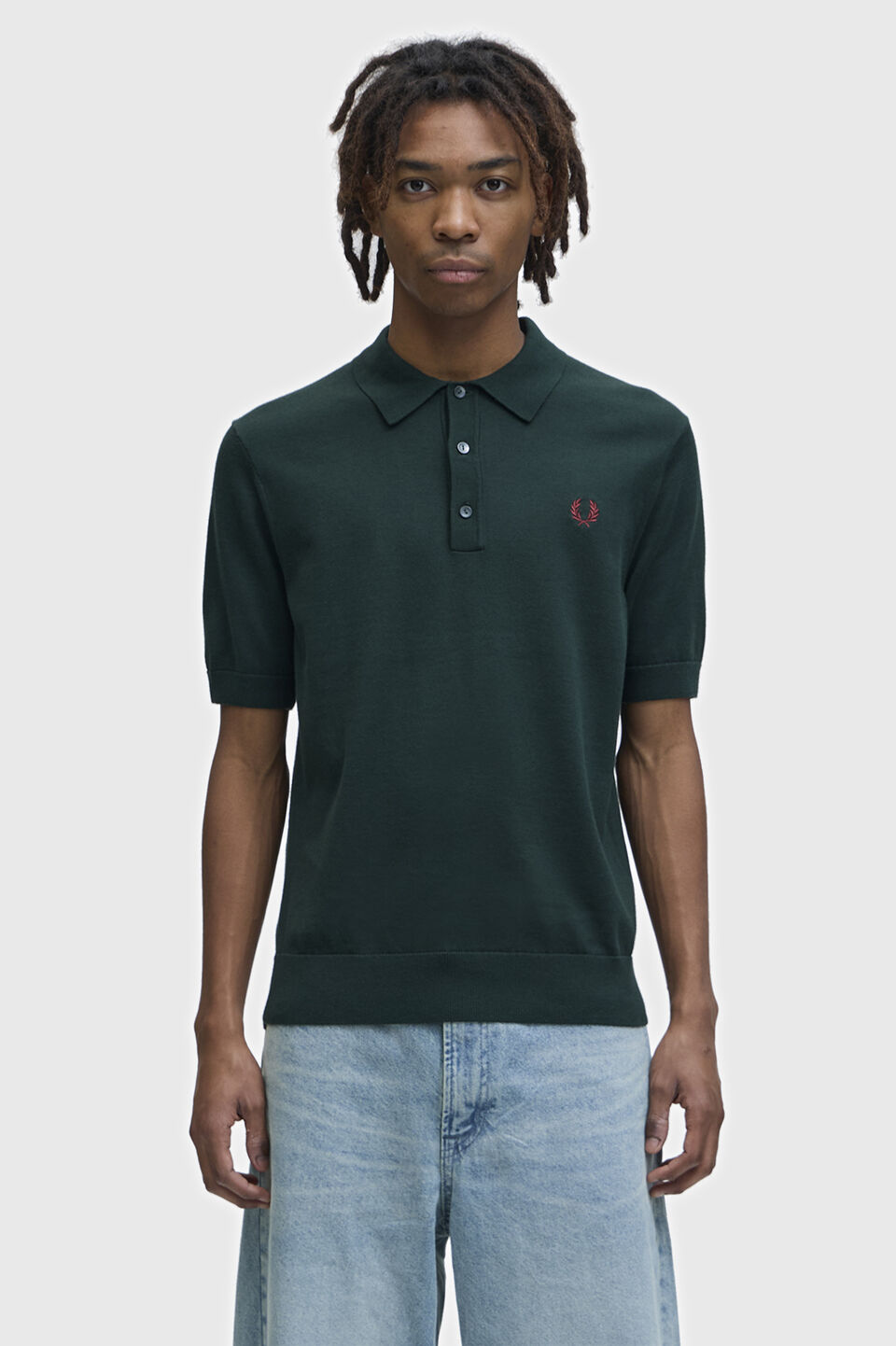 FRED PERRY 「Cotton Knitted Polo Shirt／コットンニットポロシャツ」|ポロシャツ|