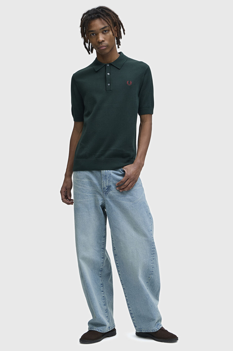 FRED PERRY 「Cotton Knitted Polo Shirt／コットンニットポロシャツ」|ポロシャツ|