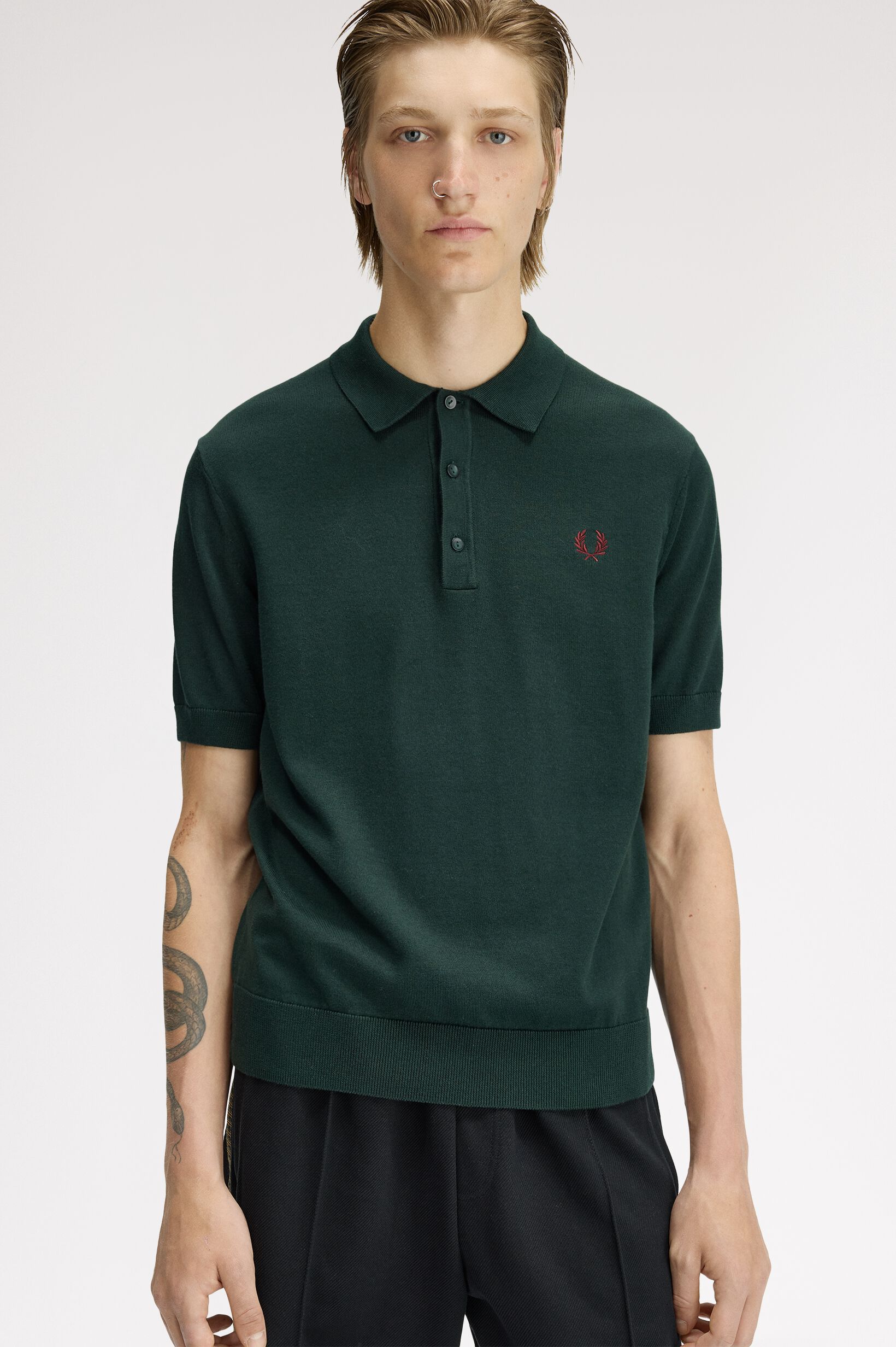 FRED PERRY 「Cotton Knitted Polo Shirt／コットンニットポロシャツ」|ポロシャツ|