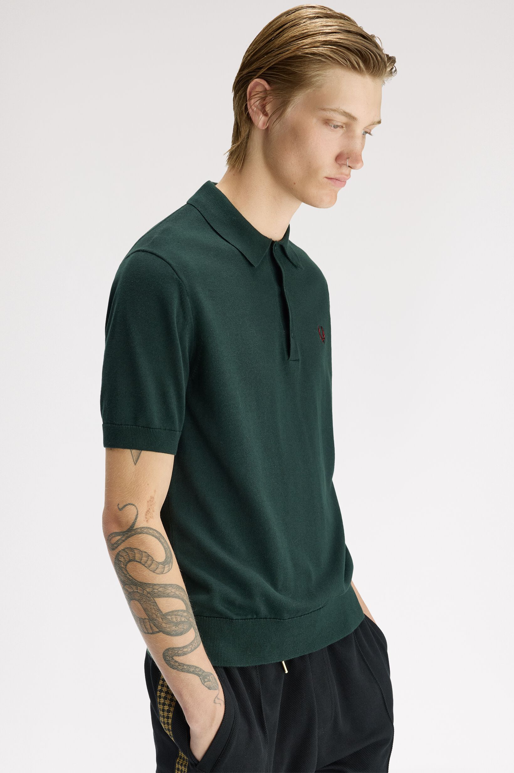FRED PERRY 「Cotton Knitted Polo Shirt／コットンニットポロシャツ」|ポロシャツ|