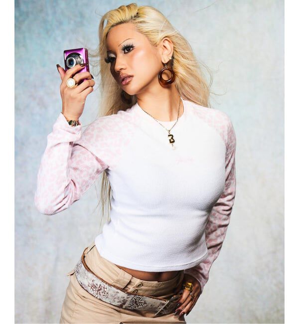 JOINT WORKS「SupBaby by SUPPLIER Pink Leopard Waffle Raglan Tee」|Tシャツ・カットソー|