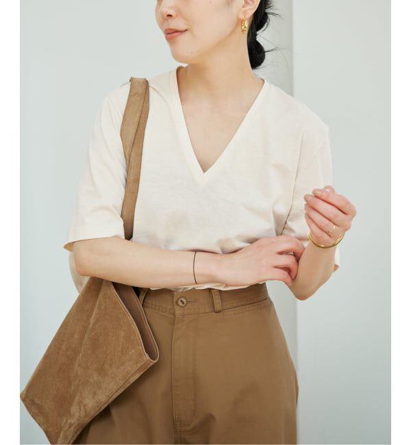 Plage「Slim V-Neck Tee」|Tシャツ・カットソー|ナチュラル