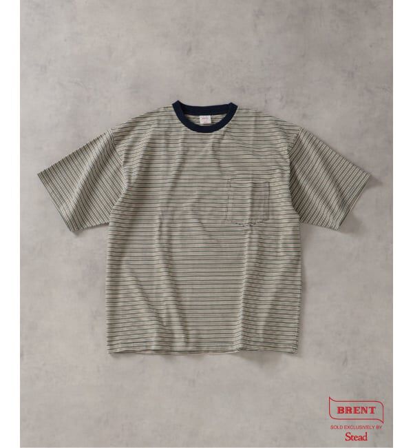 J.S.Homestead「BRENT / ブレント 別注 ボーダー ポケット Tシャツ 2」|Tシャツ・カットソー|ベージュ