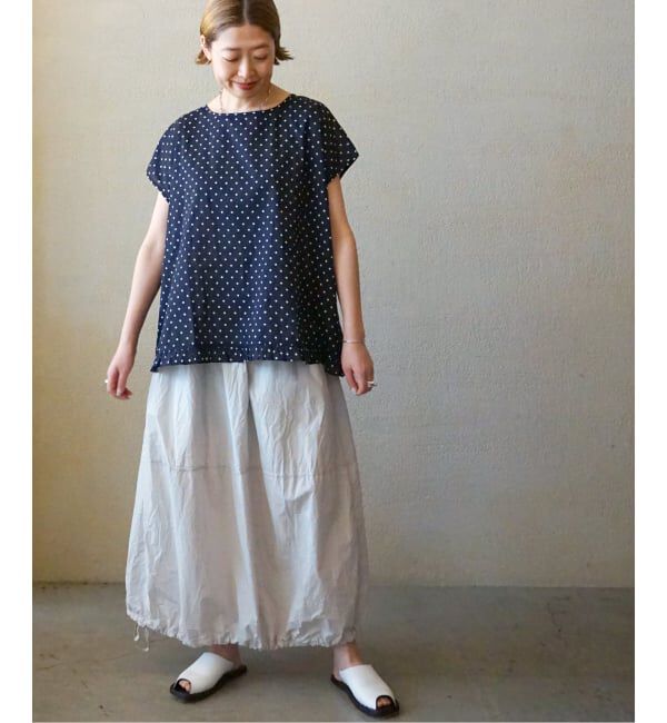journal standard luxe「【SOIL】 80s COTTON VOILE DOT PRINT HEM FRIL」|シャツ・ブラウス|
