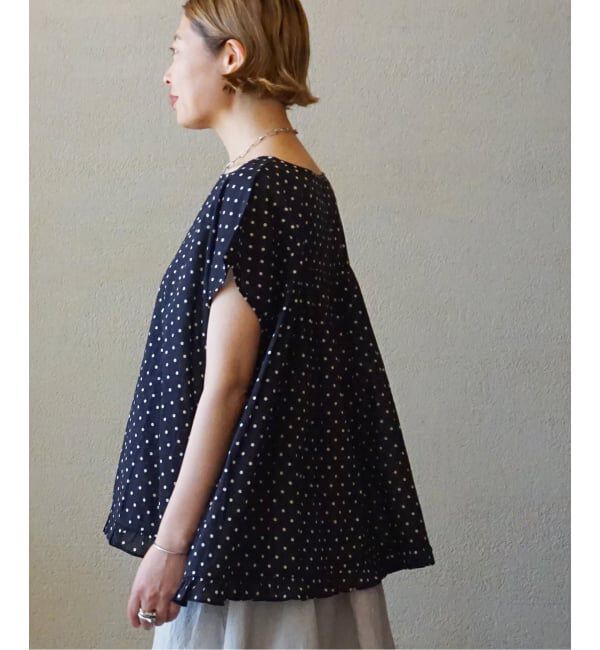 journal standard luxe「【SOIL】 80s COTTON VOILE DOT PRINT HEM FRIL」|シャツ・ブラウス|