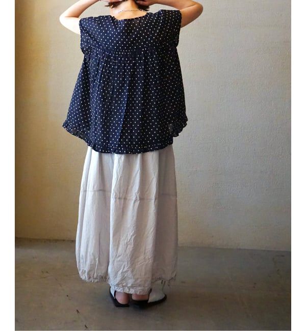 journal standard luxe「【SOIL】 80s COTTON VOILE DOT PRINT HEM FRIL」|シャツ・ブラウス|