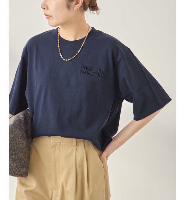 journal standard L'essage「BAUM UND PFERDGARTEN/バウム ウンド ヘルガーデン JIANA 22135 Tシャツ」|Tシャツ・カットソー|ネイビー
