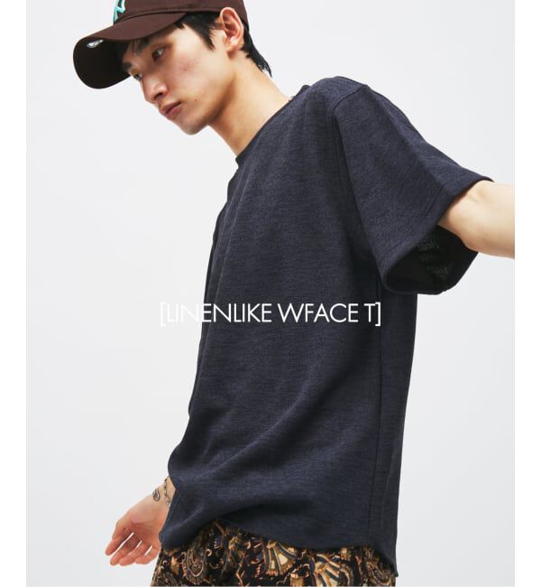 JOURNAL STANDARD「リネン ライク ダブル フェイス Tシャツ」|Tシャツ・カットソー|ブラック A