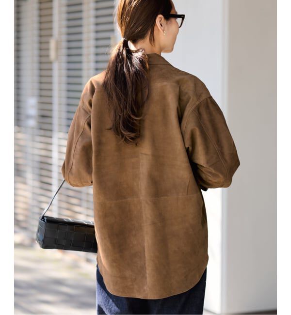 FRAMeWORK「THRIFTY LOOK 別注 SUEDESHIRTブルゾン」|ライダースジャケット|